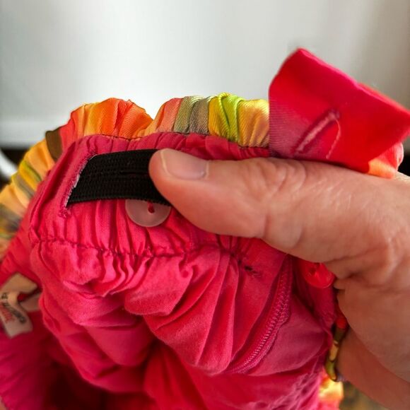 Gaultier Designer Girl Kids rainbow tie dye ruffle pleated tennis skirt size 10A - Picture 12 of 12